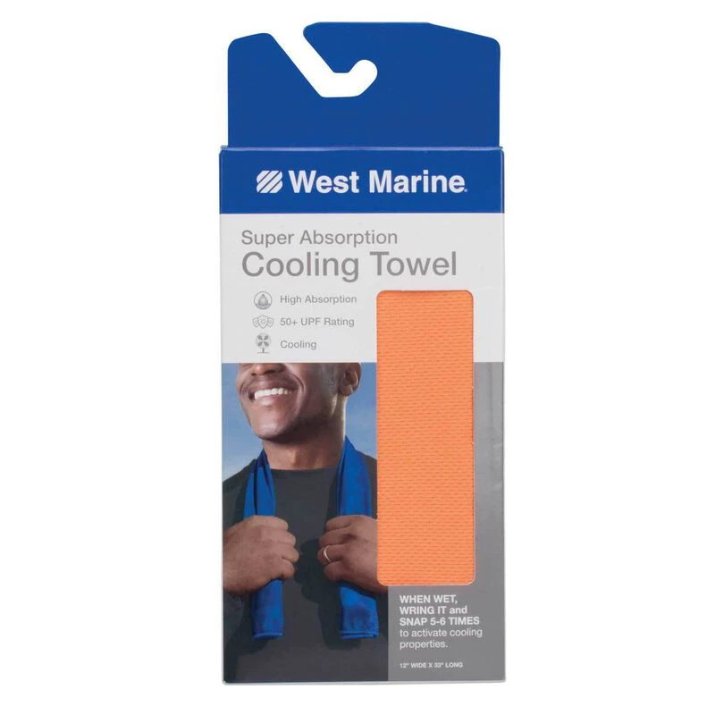 WEST MARINE Cooling Towel, Orange - Image 2