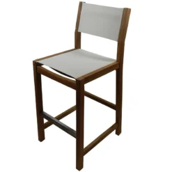 SEATEAK Dunes Bar Chair with White Durasling Fabric