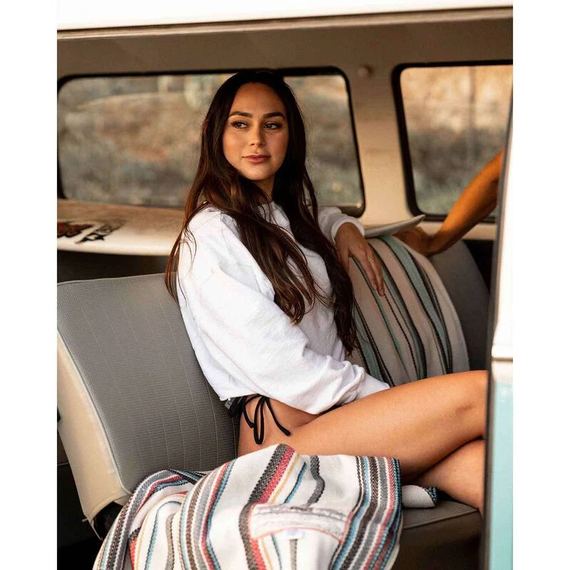 SENOR LOPEZ 75" x 58" Beach Blanket, ChimiChanga Verde Limon - Image 2