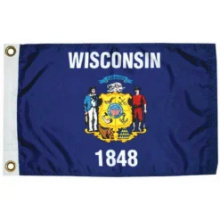 TAYLOR MADE Wisconsin State Flag, 12" x 18"