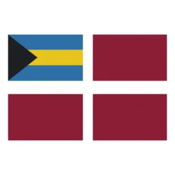 ANNIN FLAGMAKERS 12" x 18" Bahamas Courtesy Flag